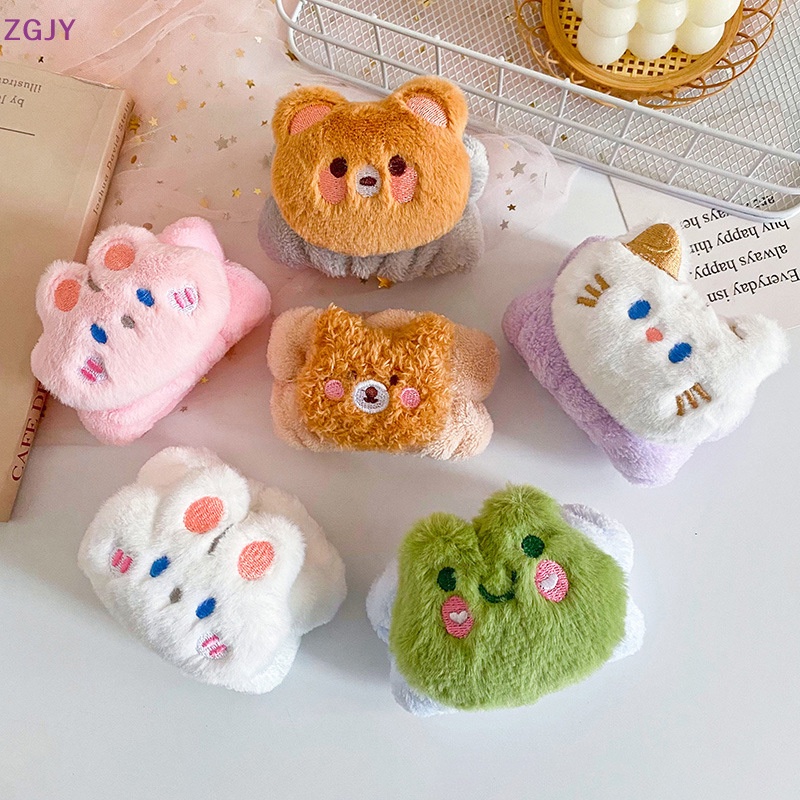 Bộ 2 Khăn Lau Mặt / Cổ Tay Bằng Sợi Micro Chống Nước Chống Bẩn Họa Tiết Hoạt Hình Dễ Thương Mới