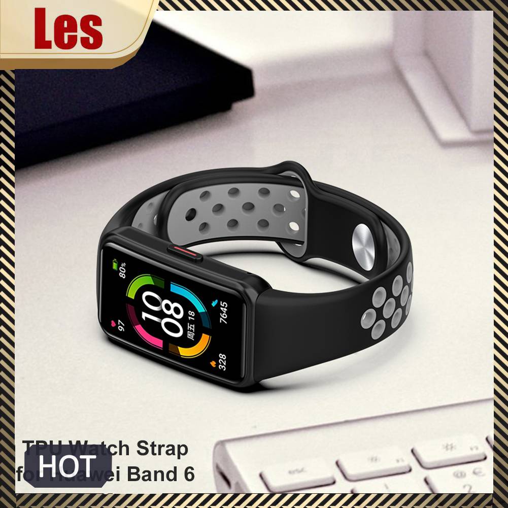 Dây Đeo Thay Thế Chất Liệu TPU Màu Trơn Cho HUAWEI HONOR Band 6