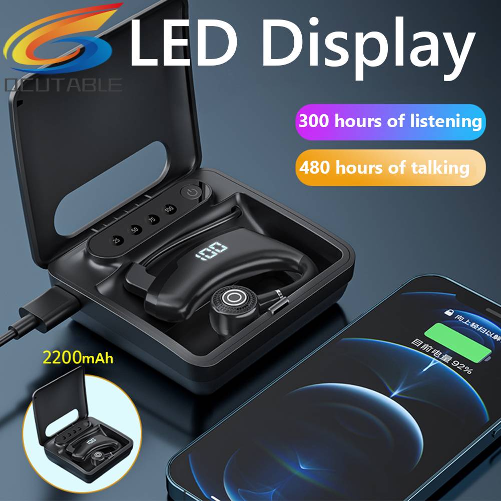 Tai Nghe Treo Vành Tai Bluetooth Không Dây Chống Thấm Nước Kiểu Dáng Thể Thao