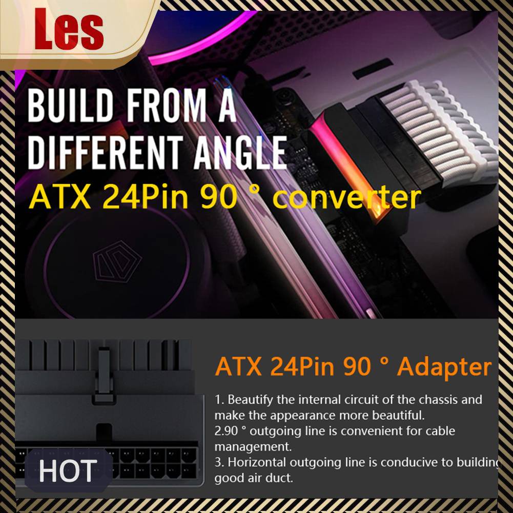 Bộ Chuyển Đổi Điện Áp Tecer 5V 3Pin ARGB Aura Sync ATX 24Pin Sang 90 Độ