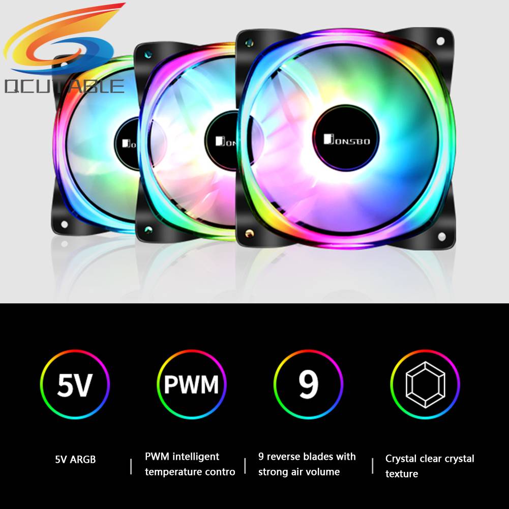 Quạt Tản Nhiệt FR-701 ARGB PC Case 120mm 9 Cánh Tích Hợp Đèn LED RGB PWM