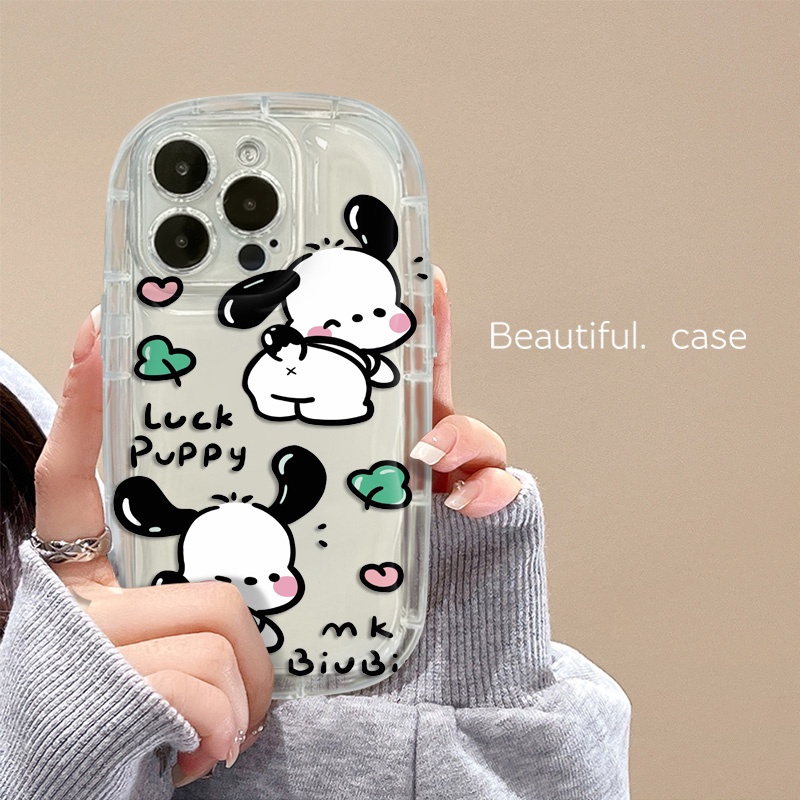 Ốp Điện Thoại Silicone Mềm Trong Suốt Chống Sốc In Hình Chú Cún Cho IPhone 14 13 12 11 Pro Max XS X XR 8 + 7 Plus