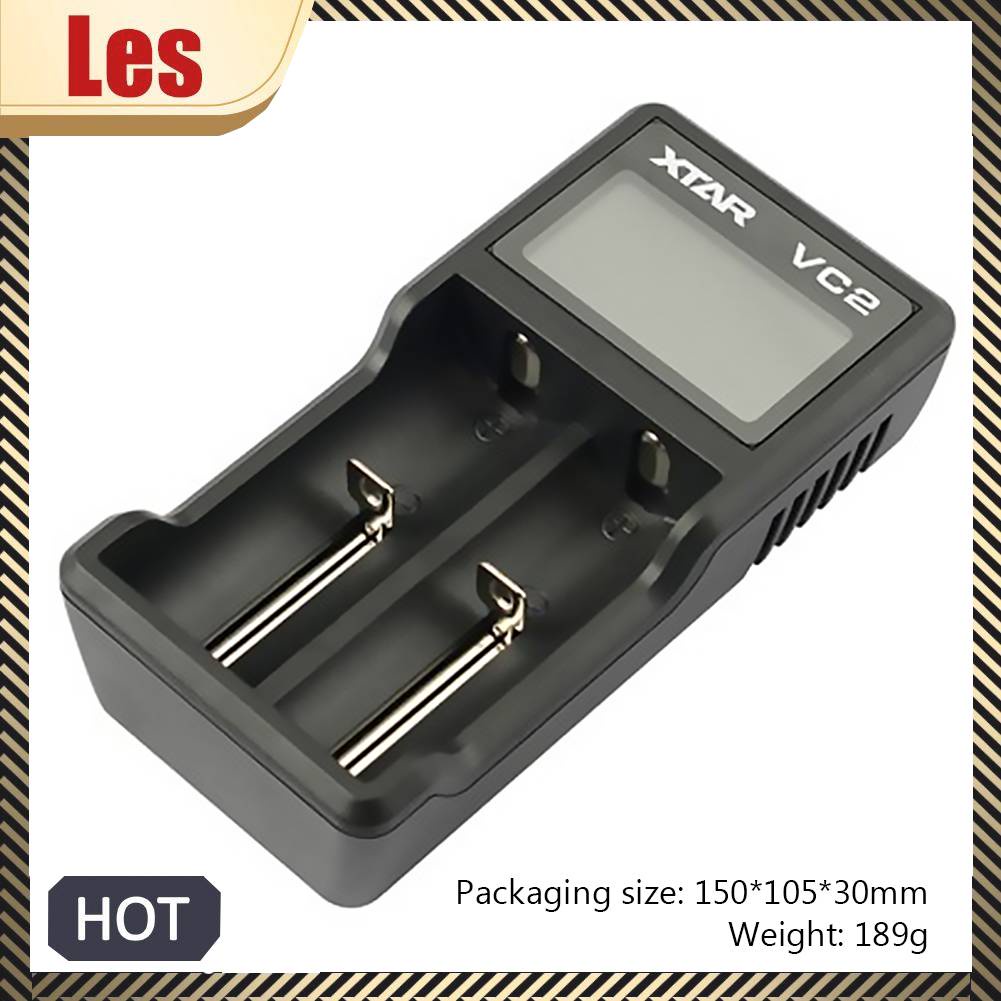 Hộp Sạc Pin Lithium Nickel-hydrogen 2 Ngăn Thông Minh XTAR VC2 Có Màn Hình LCD