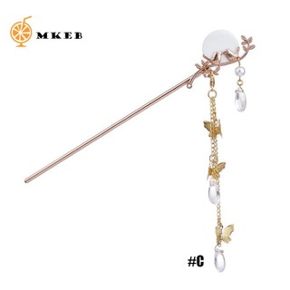 MKEB Trâm cài tóc phối bướm đính ngọc trai thời trang