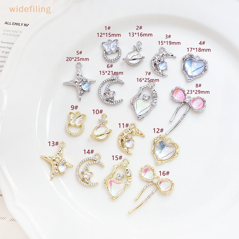 Widefiling Mặt Vòng cổ Hình Ngôi Sao Mặt Trăng Gợn Sóng Nước Ngọt Ngào DIY Làm Trang Sức Thủ Công Ch Nice