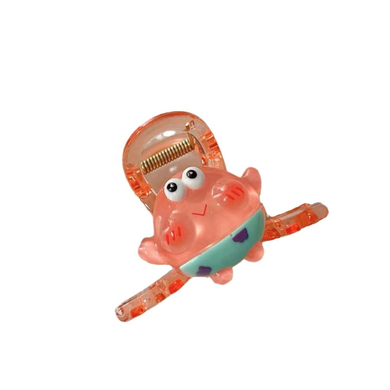 Kẹp Tóc Hình SpongeBob Vuông / Ngôi Sao / Cá Mập Dễ Thương Phong Cách Nhật Hàn Cho Nữ