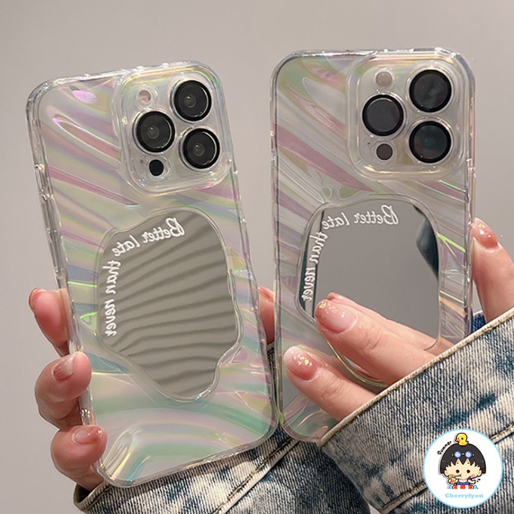 Ốp Điện Thoại TPU Mềm Chống Sốc Tráng Gương Màu Laser Sang Trọng Cho IPhone 11 12 13 14 Pro Max