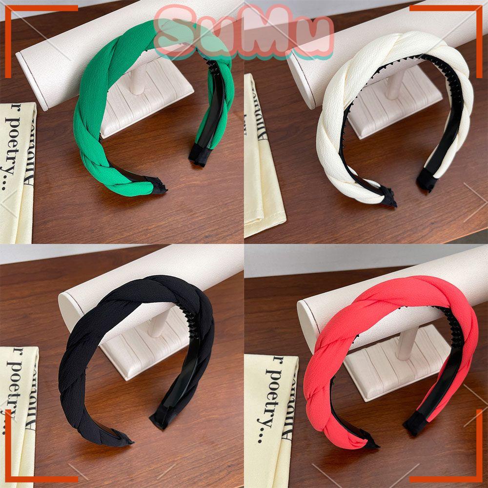 SUMU Băng Đô Xoắn Cài Tóc Chống Trượt Thời Trang Hàn Quốc Cho Nữ