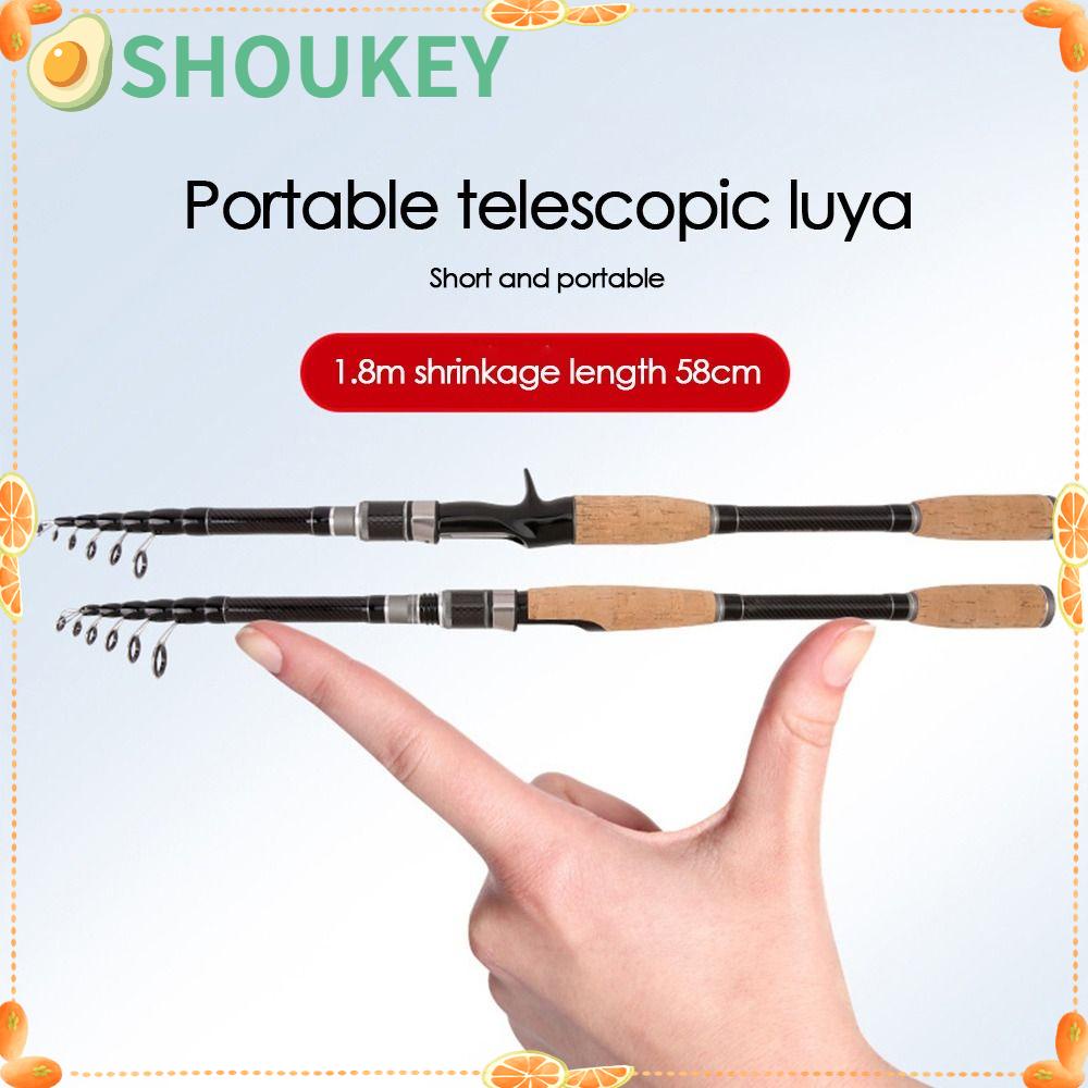 SHOUKEY Cần Câu Cá Siêu Nhẹ Có Thể Gấp Gọn Tiện Dụng Mang Theo Du Lịch