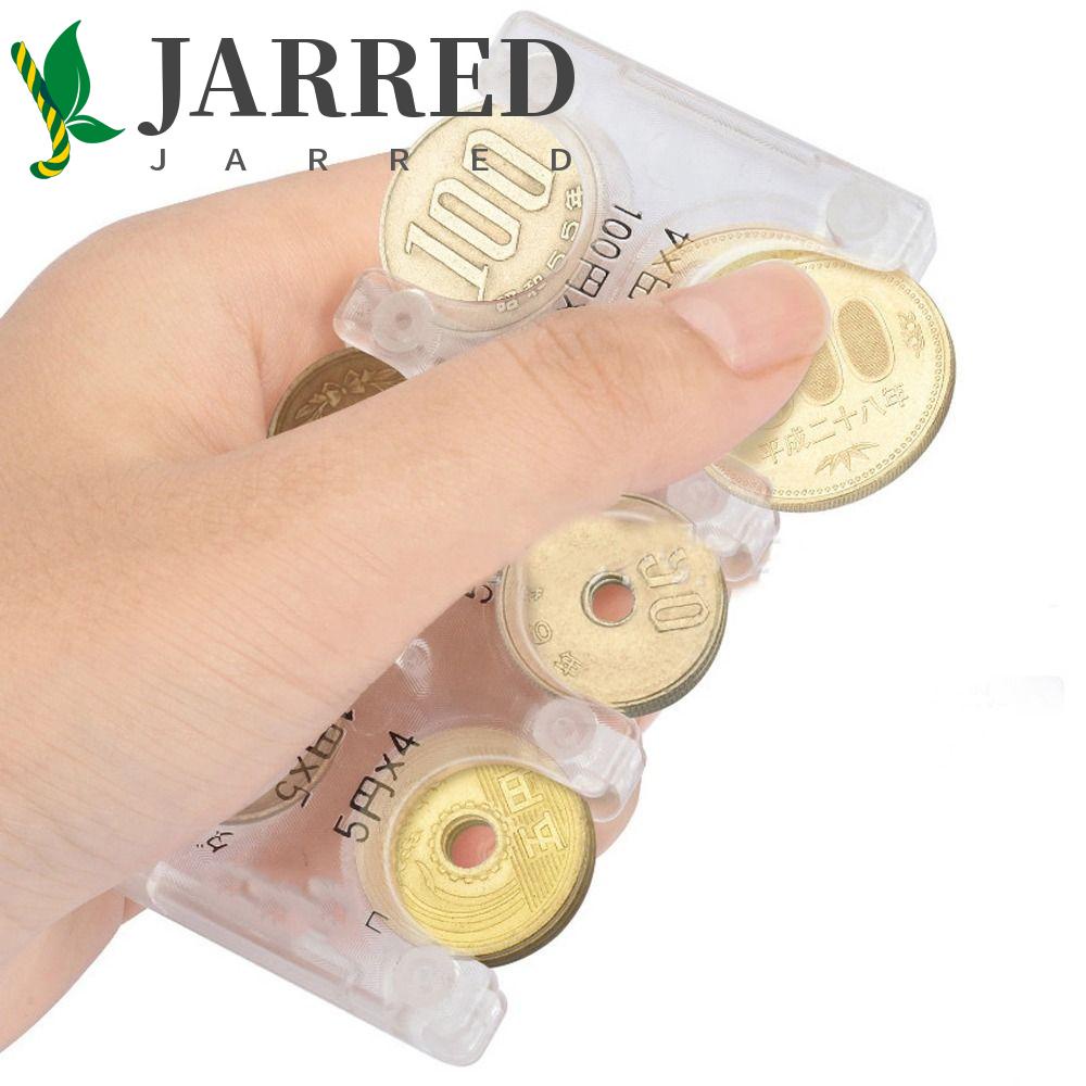 JARRED Ví Đựng Tiền Xu Nhỏ Gọn Nhiều Ngăn In Chữ Thời Trang Cho Nam