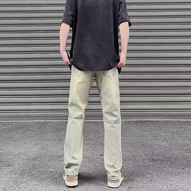 Quần Jeans Dài Phối Vết Rách Thời Trang Dành Cho Nam