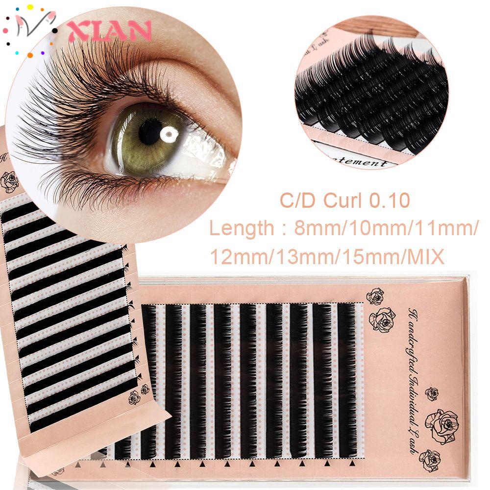 XIANTIN Hộp Lông Mi Giả Mềm Xoăn Tự Nhiên 12 Hàng