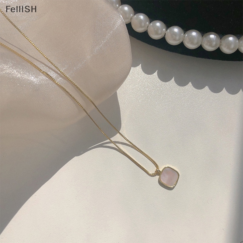 Vòng Cổ Mặt Hình Vuông Phong Cách Âu Mỹ Đơn Giản Thời Trang Dành Cho Nữ 439br