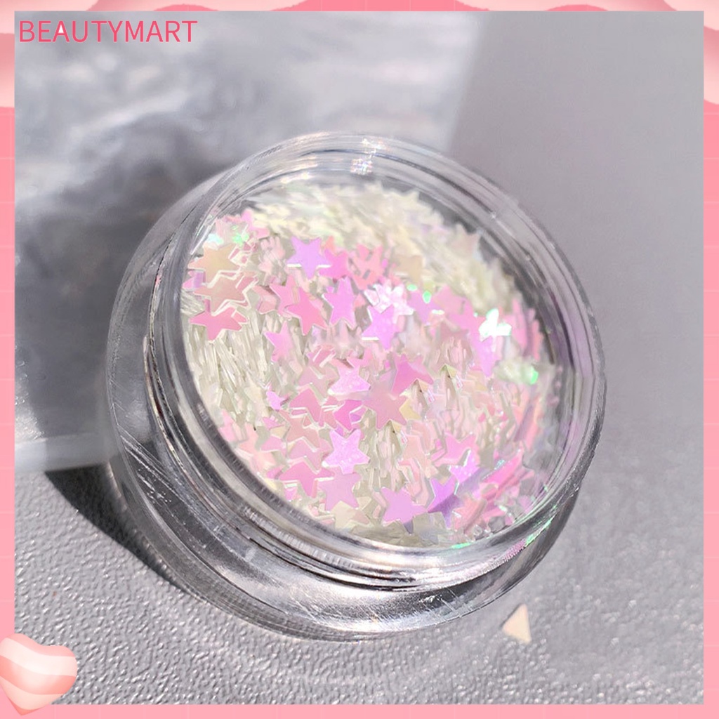 Hộp Kim Tuyến Hình Ngôi Sao / Trái Tim Trang Trí Móng Tay Nghệ Thuật DIY