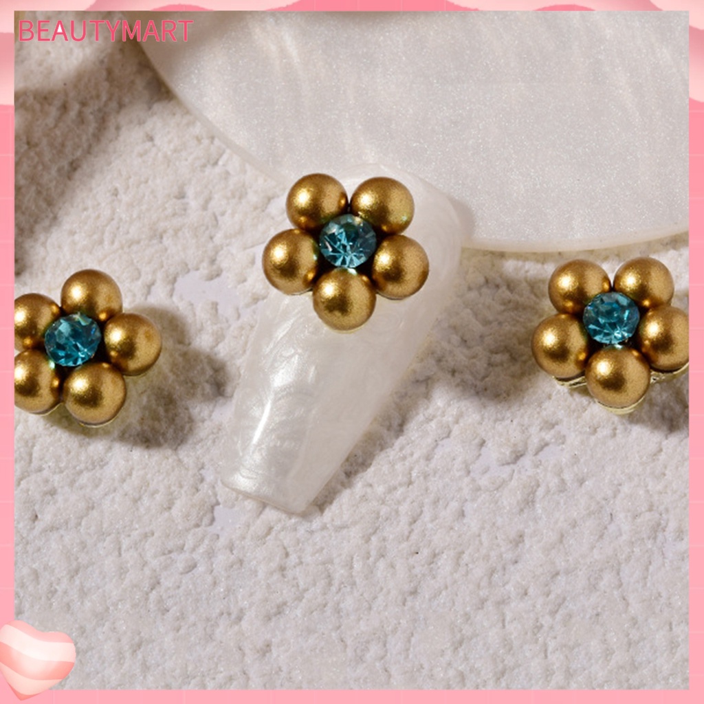 Set 5 Phụ Kiện Trang Trí Móng Tay 3D Bằng Hợp Kim Chống Rỉ Sét Cho Nữ