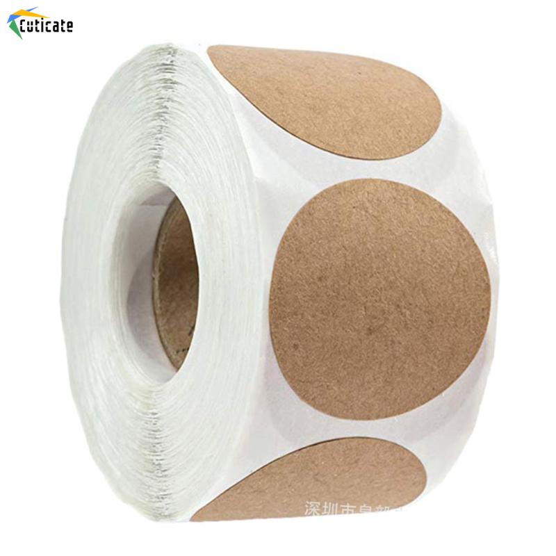 500 Miếng Dán Tròn Màu Nâu 25mm