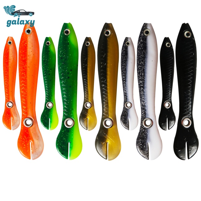 Galaxy Set 10 Mồi Giả Nhử Cá 7cm / 10cm Bằng Nhựa Mềm