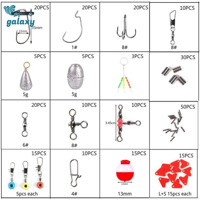 Galaxy Bộ 273 Phụ Kiện Câu Cá Chất Lượng Cao