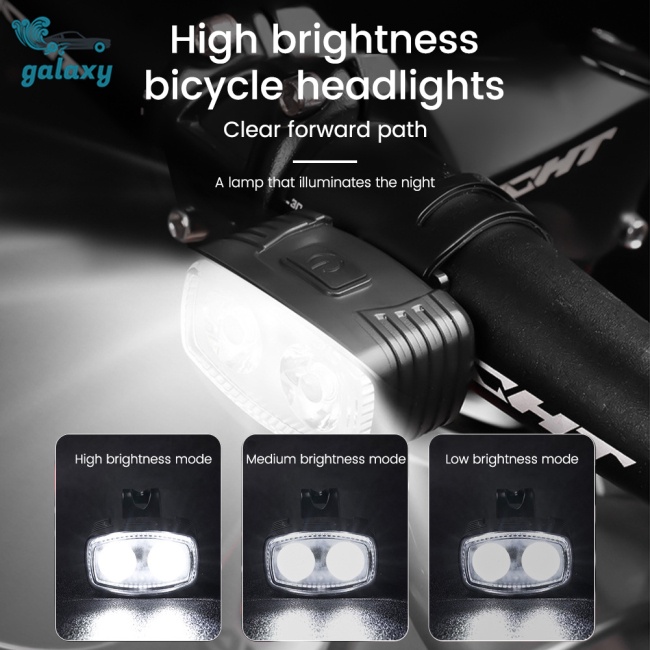 Galaxy Bộ 2 Đèn Led Cảnh Báo Trọng Lượng Nhẹ Chống Thấm Nước Cho Xe Đạp Leo Núi