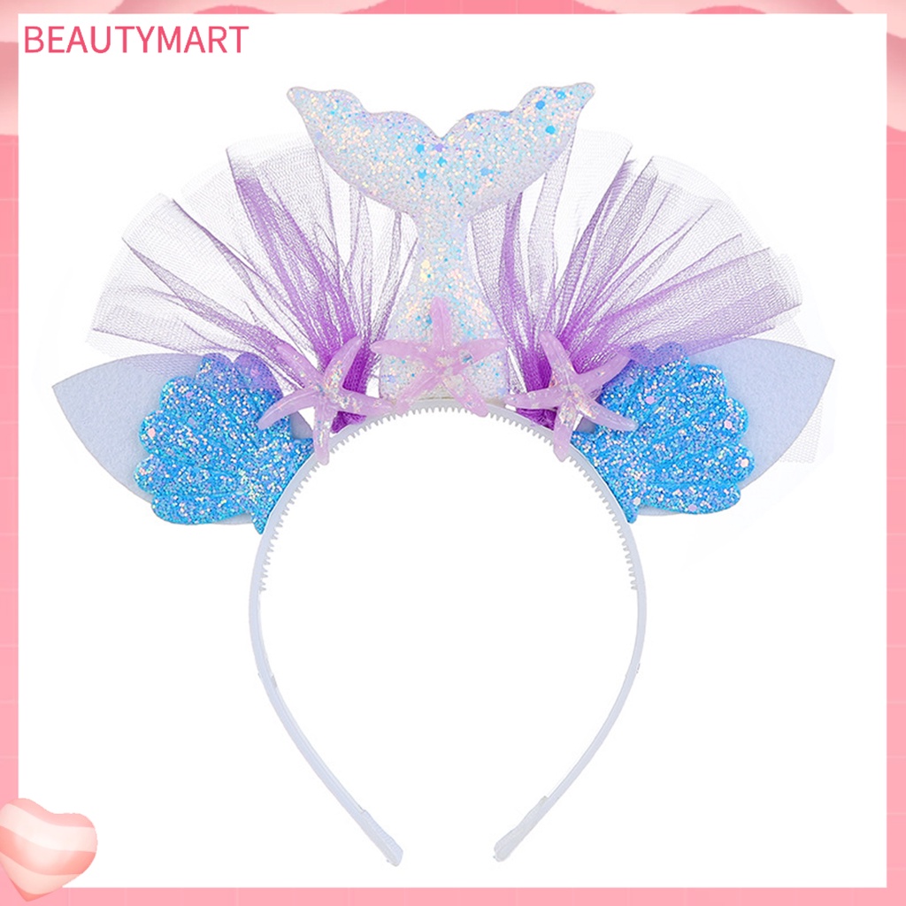 [beautymart] Băng Đô Đuôi Cá Đính Kim Sa Độ Co Giãn Cao Không Biến Dạng Cho Bé Gái