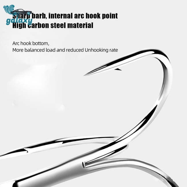 Galaxy Set 100 Lưỡi Câu Cá Bằng Thép Carbon Cao Cấp Kèm Hộp Trong Suốt