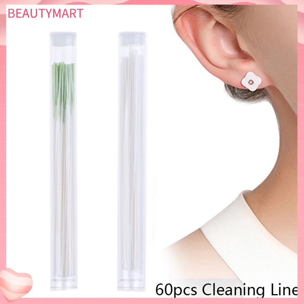 Bộ 60 Chỉ Xỏ Lỗ Tai Nhiều Màu Sắc Chống Bụi Bẩn Dùng Một Lần Tiện Dụng