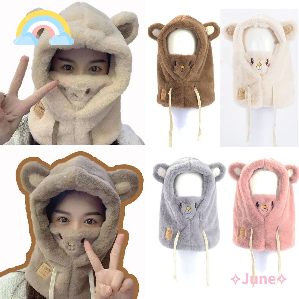 JUNE Mũ Len Che Tai Gấu Chống Gió