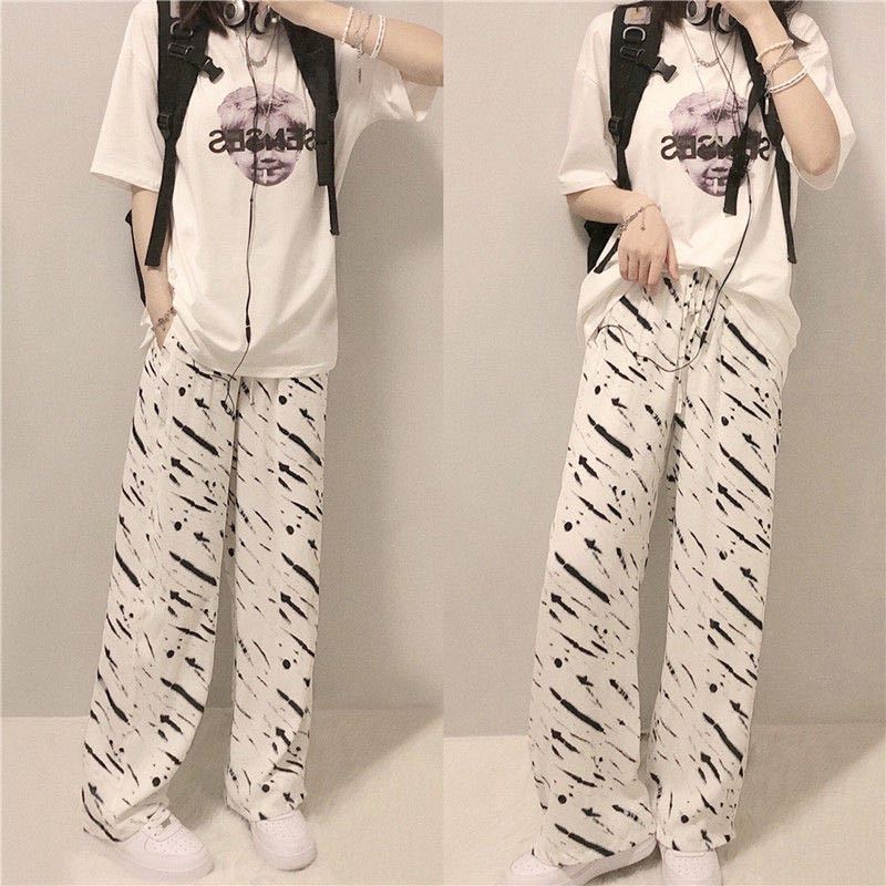 Quần Dài Ống Rộng Họa Tiết Ngựa Vằn Hợp Thời Trang Cho Nữ