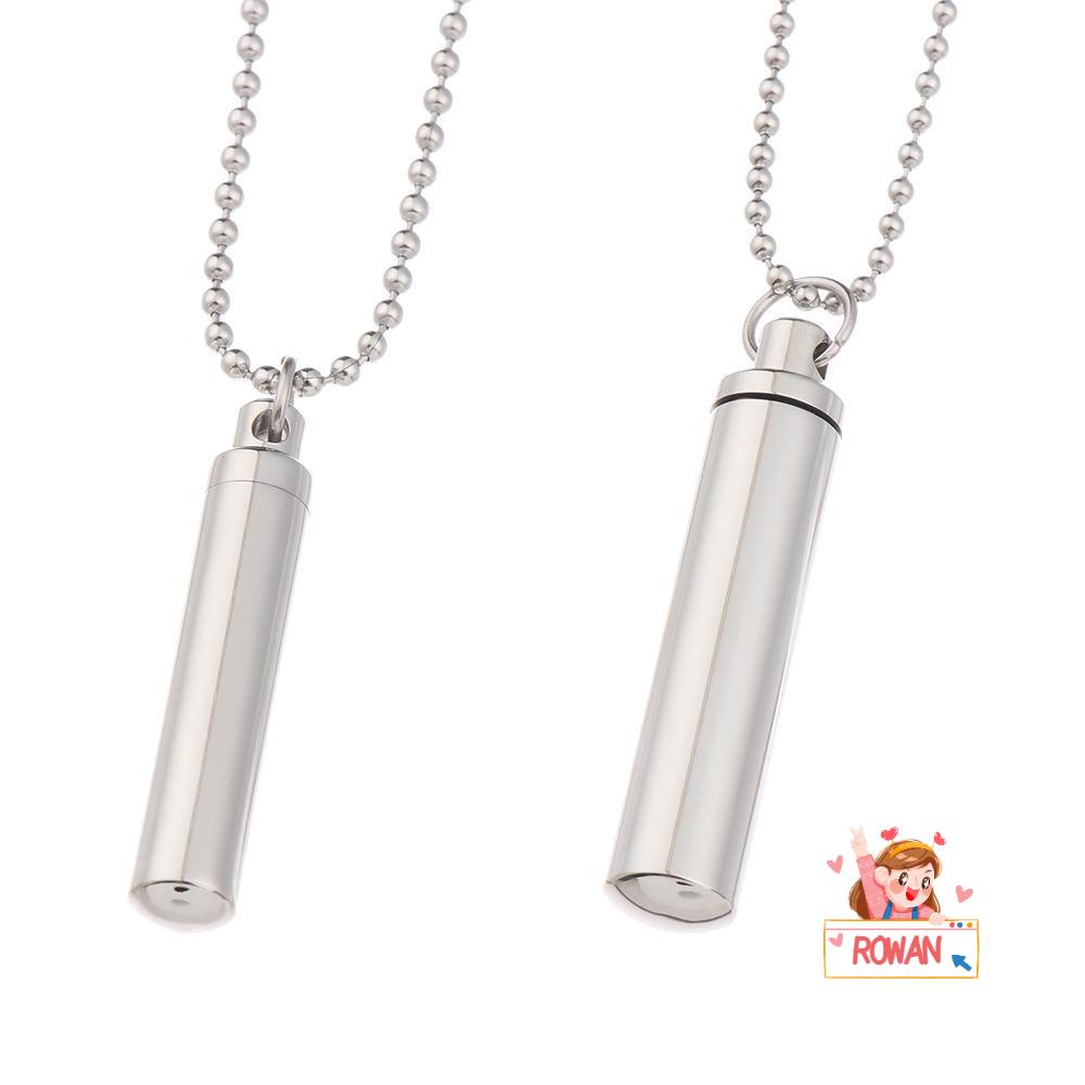 ROWANS Vòng cổ Mặt Lọ Điều Ước Hình Trụ Có Thể Mở Ra