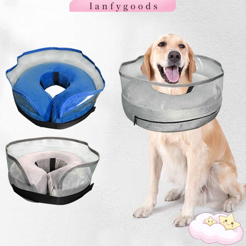 LANFY Vòng Cổ Bơm Hơi MềM MạI Cho Thú Cưng