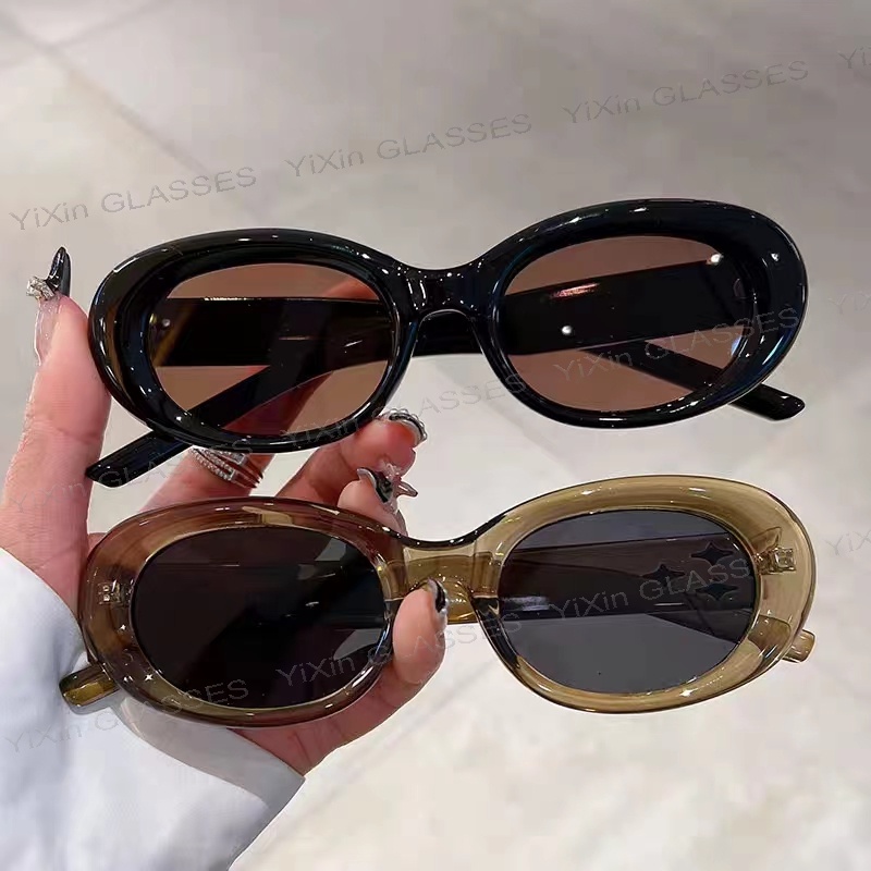 Kính Mát Gọng Oval Tròng To Chống Tia UV Y2K Phong Cách Âu Mỹ Cổ Điển Thời Trang Cho Nam Và Nữ Sự Bảo Vệ