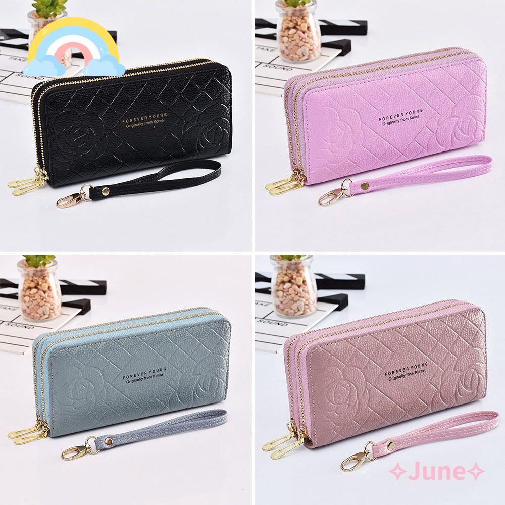 JUNE Ví Cầm Tay Dáng Dài Đựng Điện Thoại / Thẻ Tiện Dụng Giá