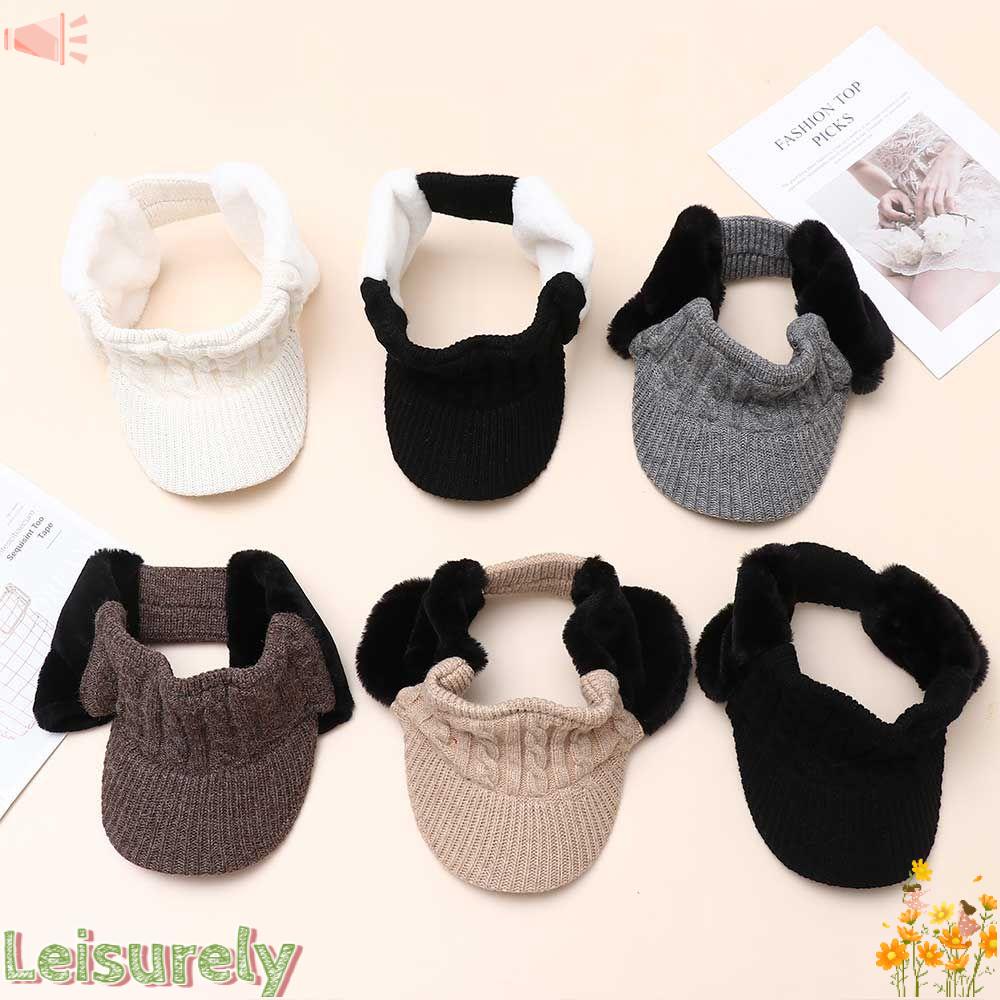 LEILY Mũ Lưỡi Trai Hở Chóp Thời Trang Thu Đông Cá Tính