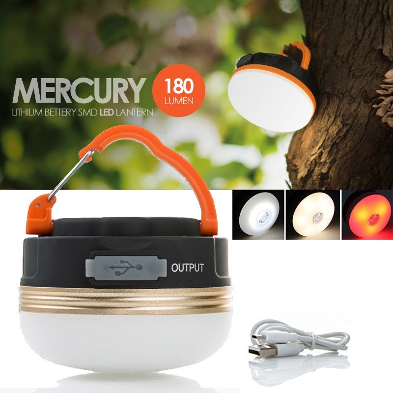 Đèn treo lều sạc USB dùng cắm trại,trekking,...- kèm dây sạc