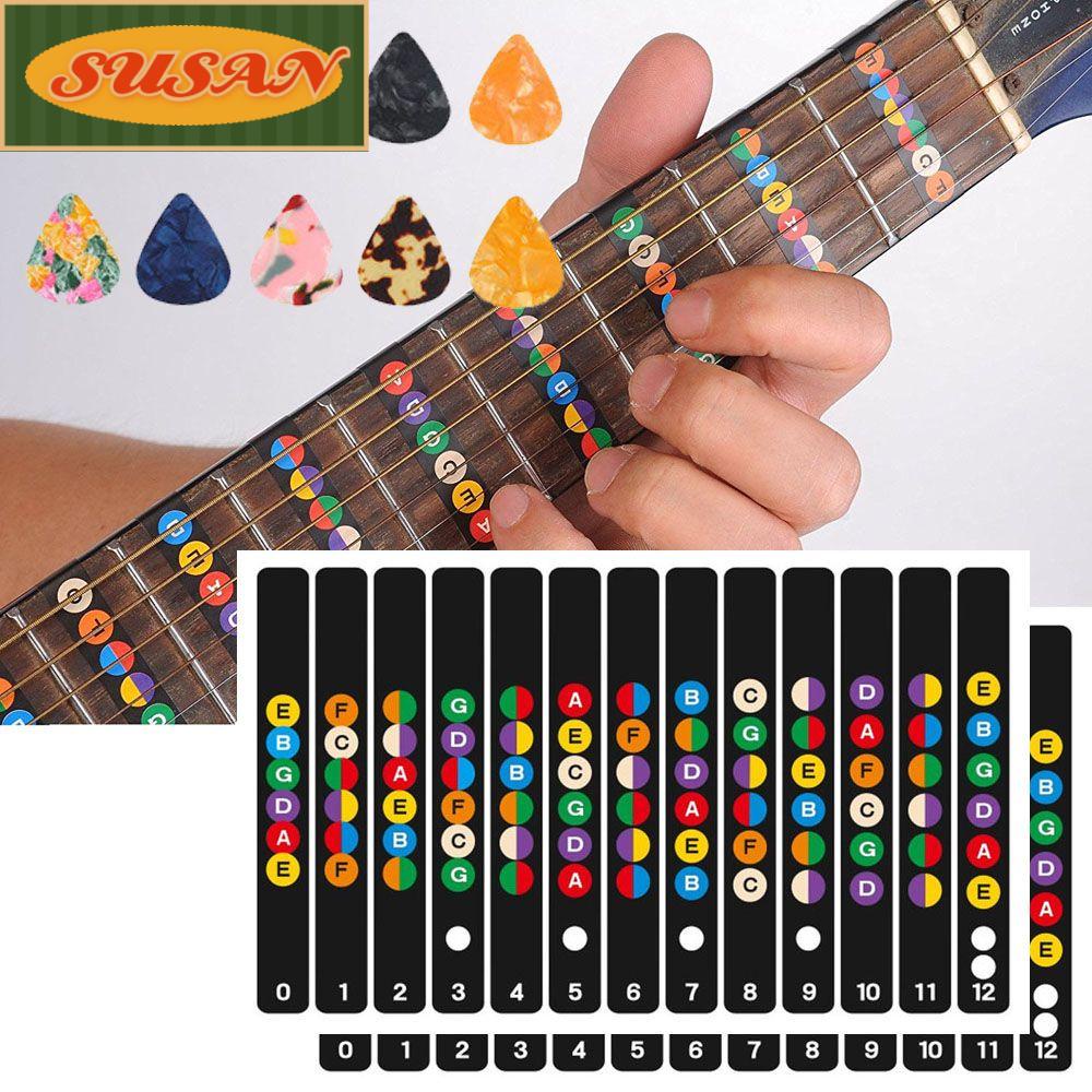 SUSANS Miếng Dán Đề Can Trang Trí Đàn Ghita Cho Người Mới Bắt Đầu