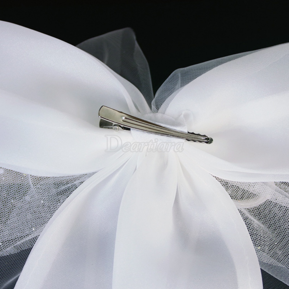 Kẹp Tóc Nơ Phối Tua Rua Đính Hạt Sang Trọng Cho Cô Dâu