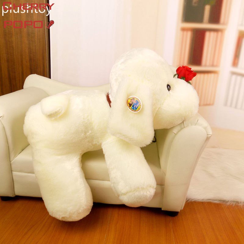 Thú Nhồi Bông Hình Chú Chó Husky Màu Trắng 25cm Dễ Thương Cho Bé Gái