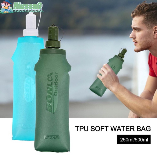 Bình Nước Thể Thao Mềm 250ml / 500ml Có Nắp Đậy Tiện Dụng