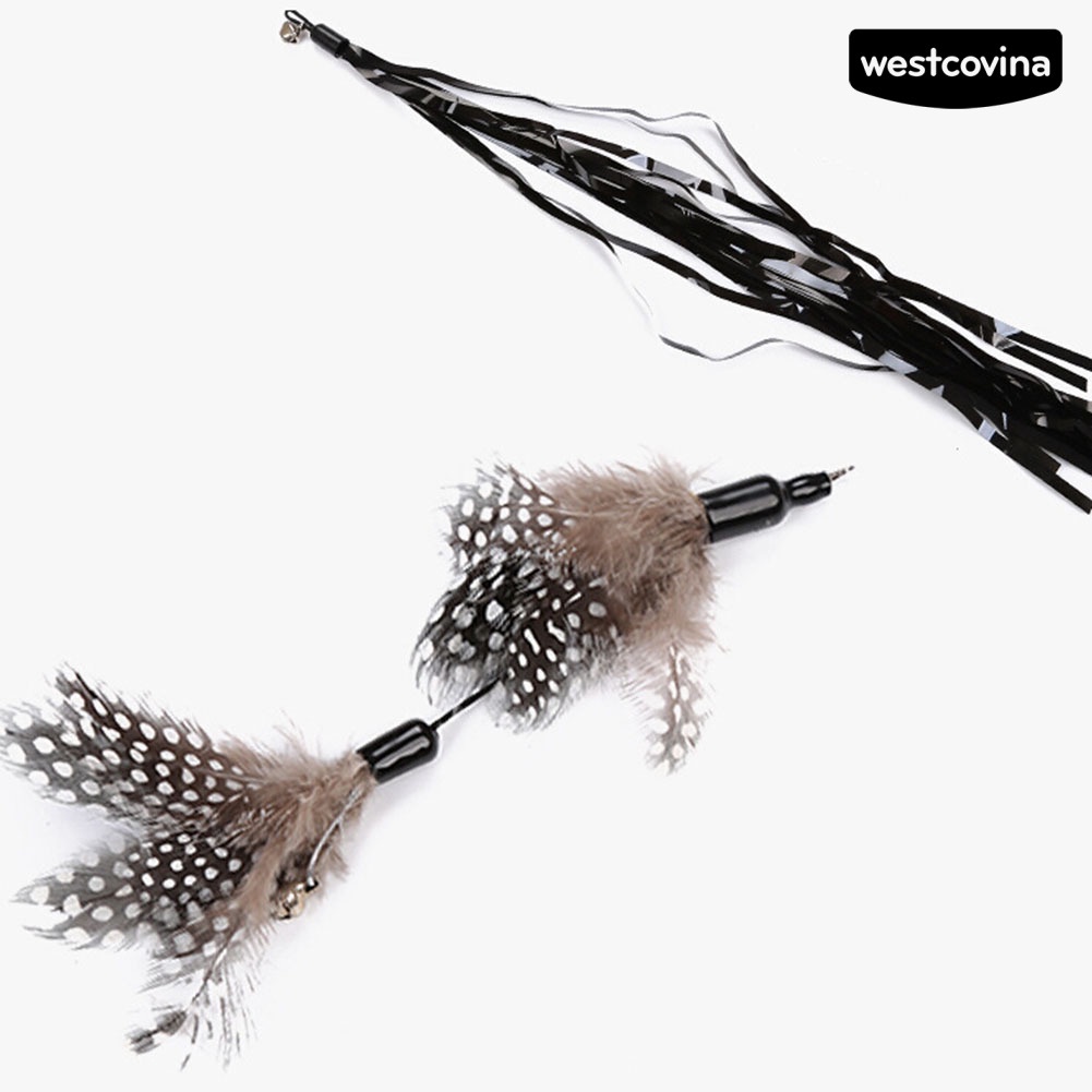 [COD]♞Set 6 Gậy Lông Vũ 3 Khúc Có Thể Thu Gọn Thay Thế Cho Mèo Cưng