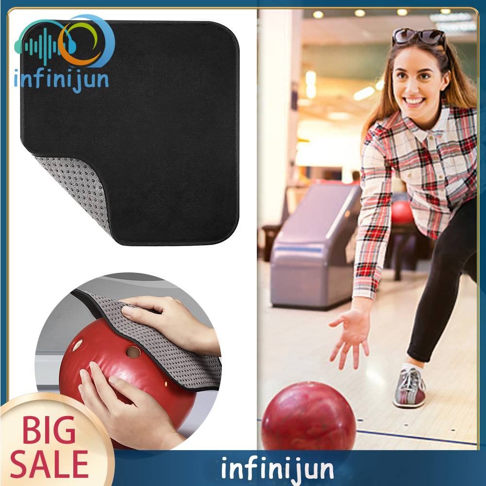 Khăn Lau Bóng Bowling Bằng Sợi Micro Mềm Mại Gọn Nhẹ Màu Đen Tiện Dụng