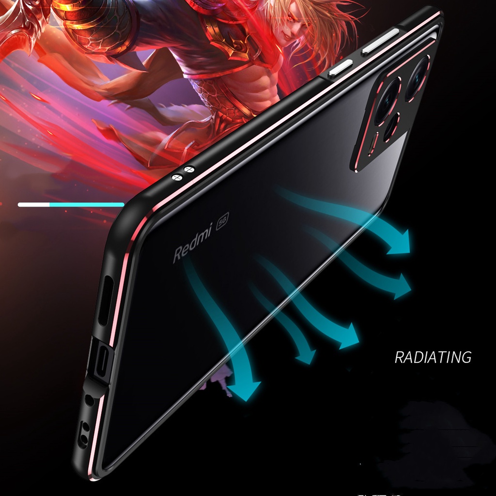 Aluminum metal bumper Frame Slim Cover phone case+ carmera Protector For POCO F5 F4 GT F3 Redmi Note 12 Turbo 12+ Redmi K60 Pro