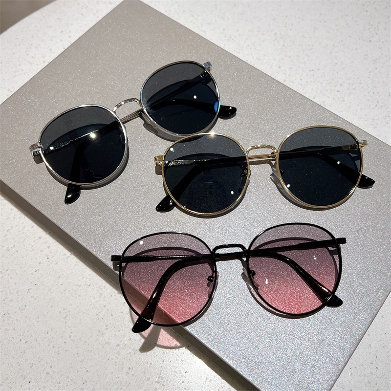 Kính Mát Gọng Tròn Chống Tia UV Phong Cách Retro Thời Trang Cho Nam Nữ