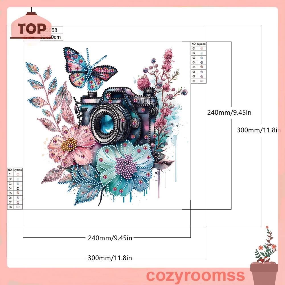 Bộ Tranh Đính Đá 5D Tự Làm Hình Hoa Trang Trí Nhà Cửa