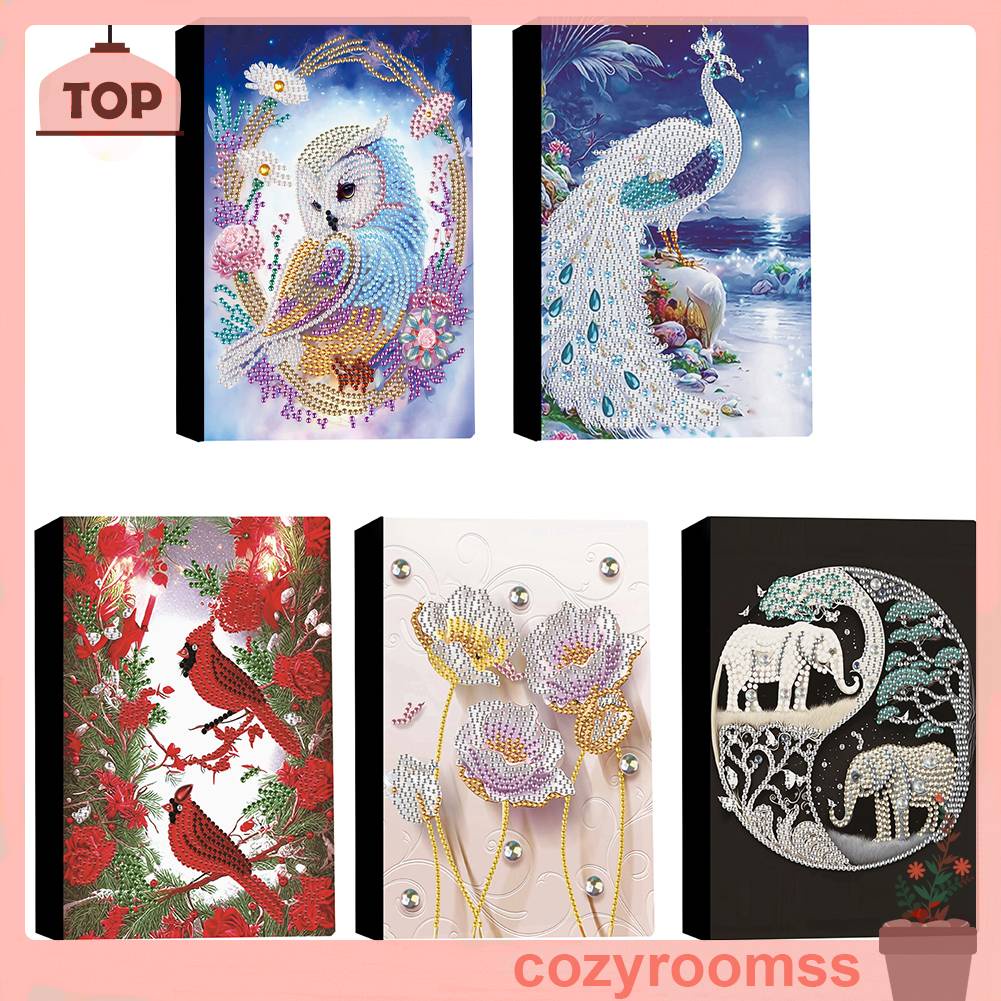 Sổ Tay Khổ A5 5D Đính Đá Kim Cương 50 Trang Sáng Tạo