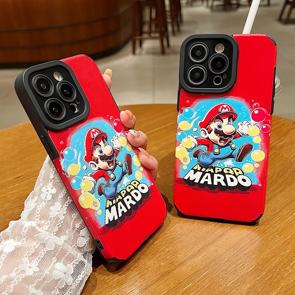 Ốp Điện Thoại Chống Sốc In Hình Super Mario Cho iPhone 11 Pro Max 12 13promax 14 XS XSMAX 7P 8P