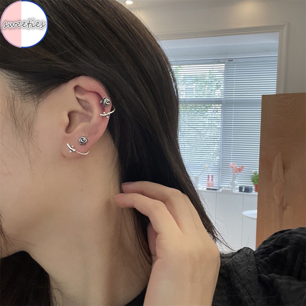 1 Khuyên Xỏ Mũi / Môi / Tai / Mũi Hình Hoa Hồng Thời Trang Y2K