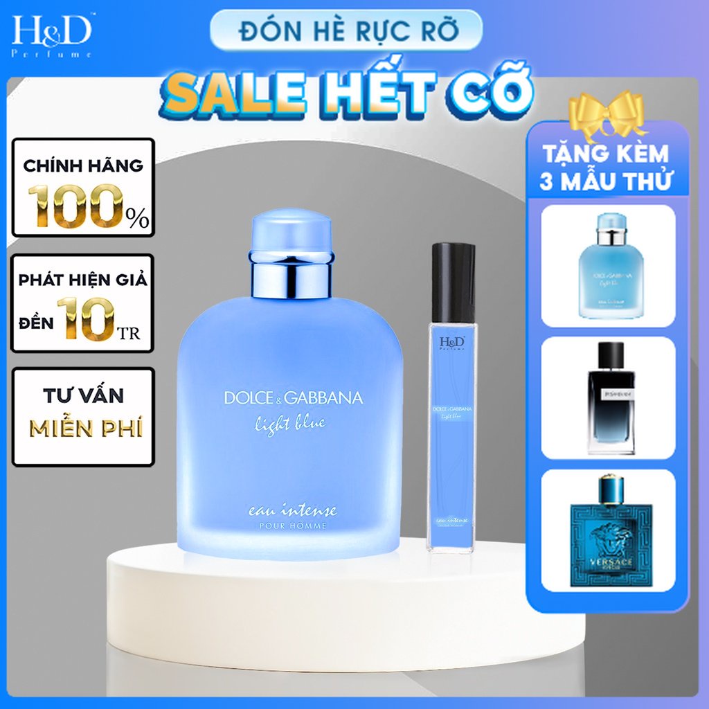 Nước hoa nam DG Light Blue Eau Intense Pour Homme chiết 5ml/10ml