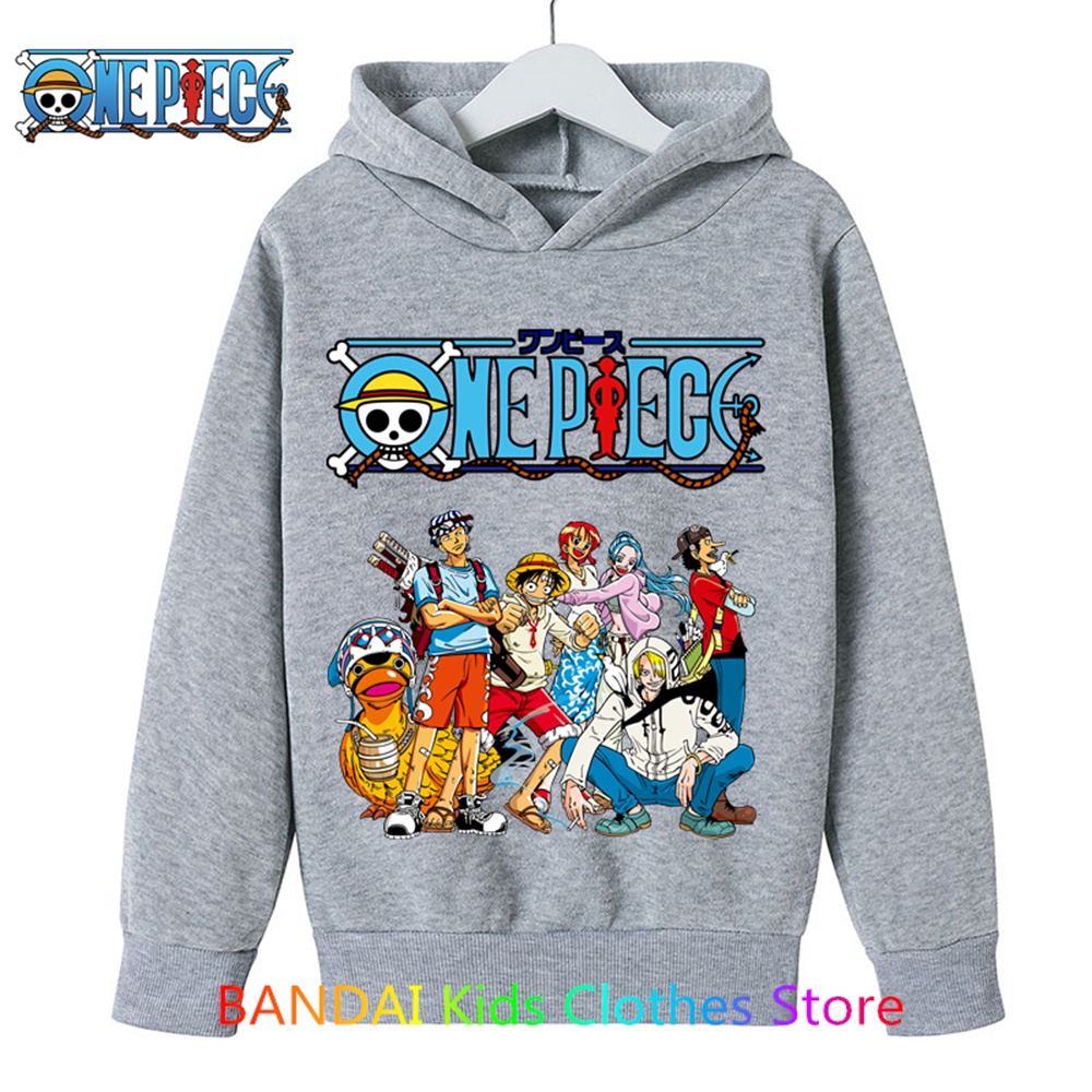 Áo Khoác Hoodie Chui Đầu Thể Thao In Hình Luffy One Piece 2023 Thời Trang Cho Bé Trai