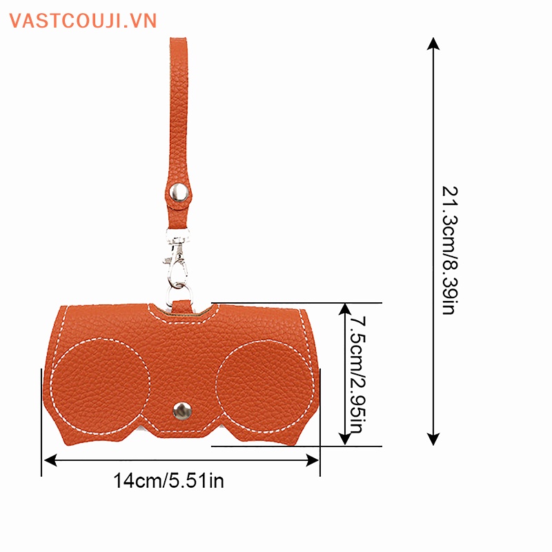 1 Túi Da Đựng Mắt Kính Phong Cách Retro