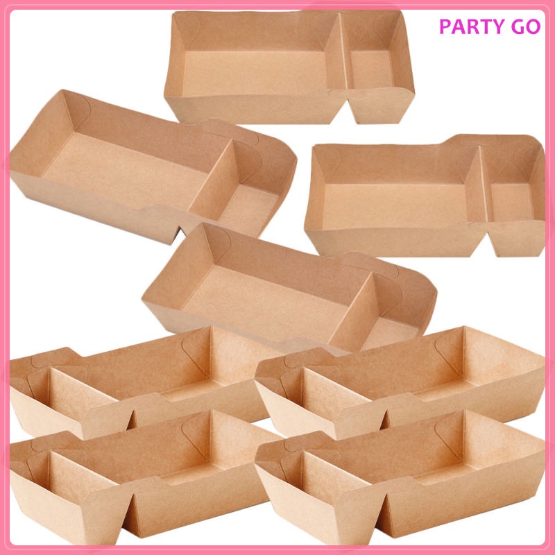 Set 50 Hộp Giấy Kraft Đựng Thức Ăn Sử Dụng Một Lần Tiện Lợi